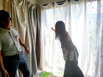 ノリアホーム カーテン打合せ