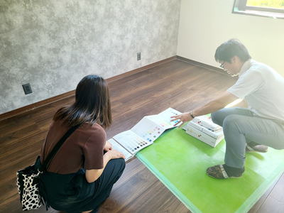 ノリアホーム カーテン打合せ