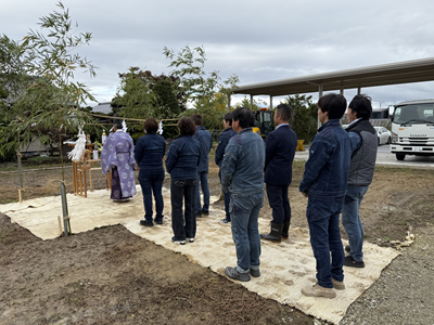 ノリアホーム　新社屋建設　地鎮祭