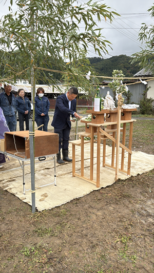 ノリアホーム　地鎮祭　新社屋建設