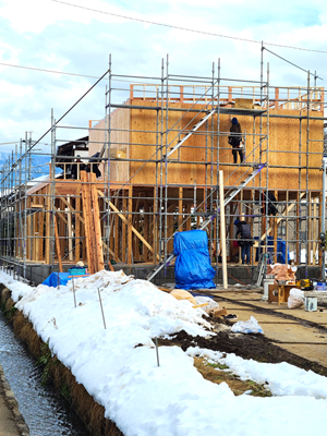 ノリアホーム　新築注文住宅　上棟