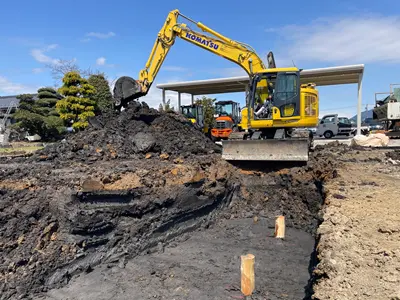 ノリアホーム　新築注文住宅　地盤改良工事