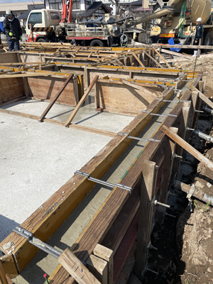 ノリアホーム コンクリート工事 基礎工事