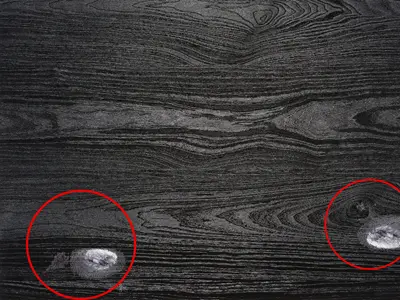 ノリアホーム　黒い床汚れ