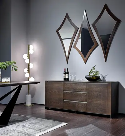 ノリアホーム　リビング鏡