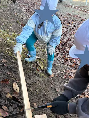 ノリアホーム　手作り滑り台　竹