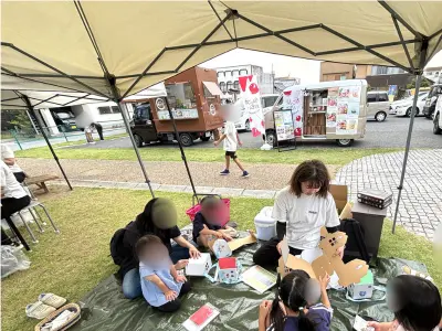 ノリアホームで協賛した中野市夜遊びイベントでのワークショップの様子